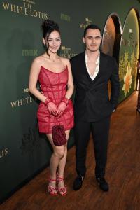 Mirela Ilieva, Julian Kostov at "The White Lotus" Season 3 Los Angeles Premiere held at Paramount Studios on February 10, 2025 in Los Angeles, California.