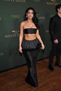 Emeraude Toubia at "The White Lotus" Season 3 Los Angeles Premiere held at Paramount Studios on February 10, 2025 in Los Angeles, California.