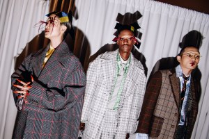 Backstage at Thom Browne Fall 2025 Ready-to-Wear Show