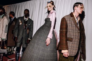 Backstage at Thom Browne Fall 2025 Ready-to-Wear Show