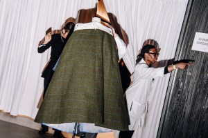 Backstage at Thom Browne Fall 2025 Ready-to-Wear Show
