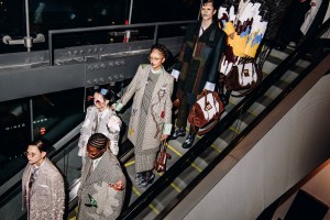 Backstage at Thom Browne Fall 2025 Ready-to-Wear Show