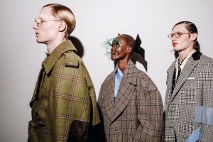 Backstage at Thom Browne Fall 2025 Ready-to-Wear Show