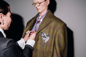 Backstage at Thom Browne Fall 2025 Ready-to-Wear Show