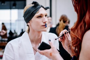 Backstage at Thom Browne Fall 2025 Ready-to-Wear Show