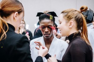 Backstage at Thom Browne Fall 2025 Ready-to-Wear Show