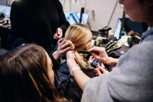 Backstage at Thom Browne Fall 2025 Ready-to-Wear Show