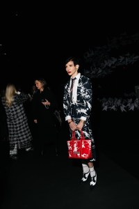 Amy Fine Collins at the Thom Browne Fall RTW 2025 fashion show as part of New York Fashion Week held at The Shed on February 11, 2025 in New York, New York.