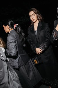 Cristin Milioti at the Thom Browne Fall RTW 2025 fashion show as part of New York Fashion Week held at The Shed on February 11, 2025 in New York, New York.