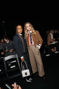 Kerry Washington, Cara Delevingne at the Thom Browne Fall RTW 2025 fashion show as part of New York Fashion Week held at The Shed on February 11, 2025 in New York, New York.