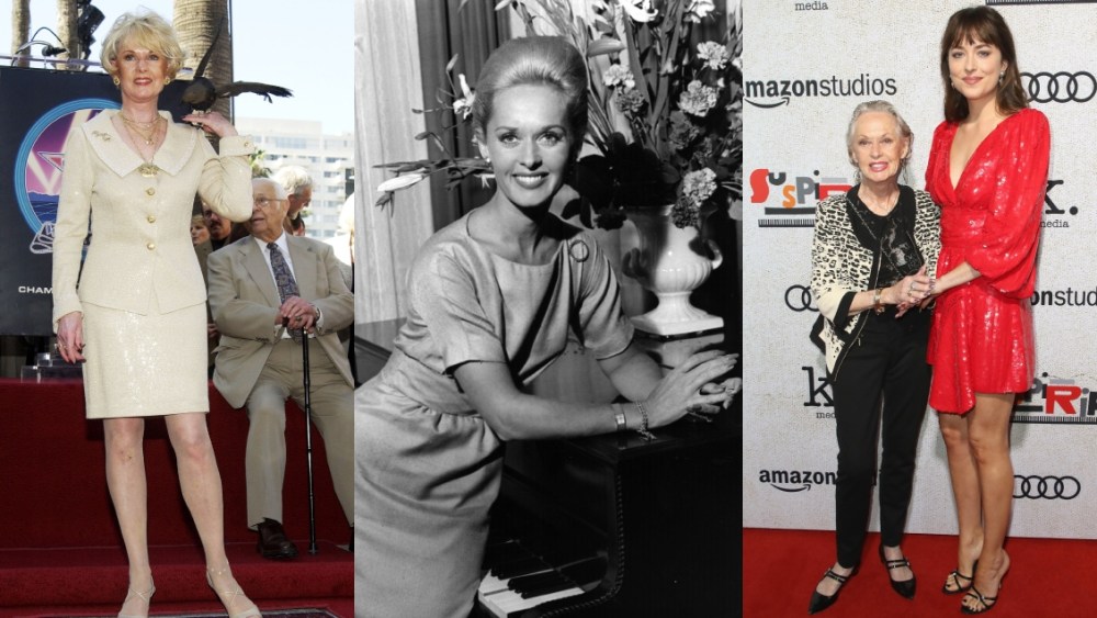 Tippi Hedren, style, red carpet, Dakota Johnson