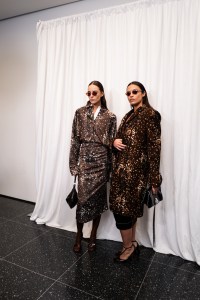 Backstage at the Tory Burch spring 2025 ready-to-wear show at New York Fashion Week.