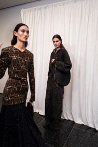 Backstage at the Tory Burch spring 2025 ready-to-wear show at New York Fashion Week.