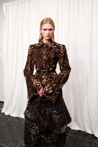 Backstage at the Tory Burch spring 2025 ready-to-wear show at New York Fashion Week.