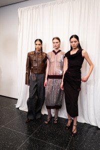 Backstage at the Tory Burch spring 2025 ready-to-wear show at New York Fashion Week.
