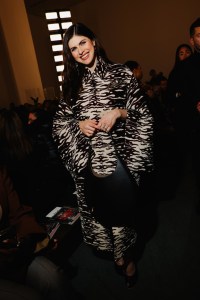 Alexandra Daddario at the Tory Burch Fall 2025 Ready-to-Wear show