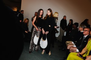 Havana Rose Liu and Kristine Froseth at the Tory Burch Fall 2025 Ready-to-Wear show