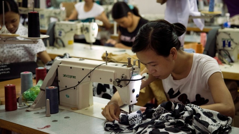 Garment workers in the city of Hoi An, Vietnam.