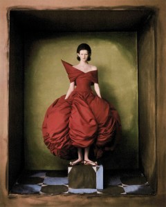 Giambattista Valli haute couture silk faille “Pouf” dress and shoes.