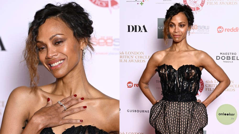 Zoe Saldana, 2025 London Critics Circle Film Awards, Maison Margiela, red carpet