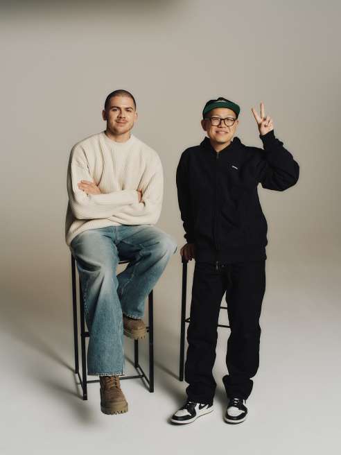 Nicolai Marciano, Guess Jeans’ chief new business development officer, and artist Verdy.