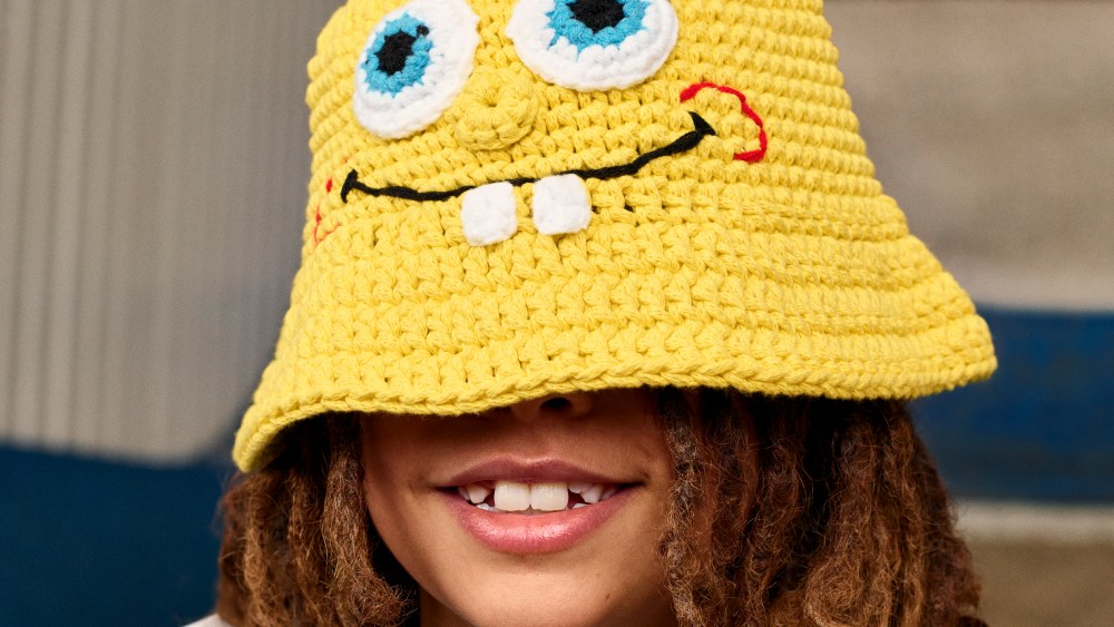 A crochet bucket hat from the capsule.