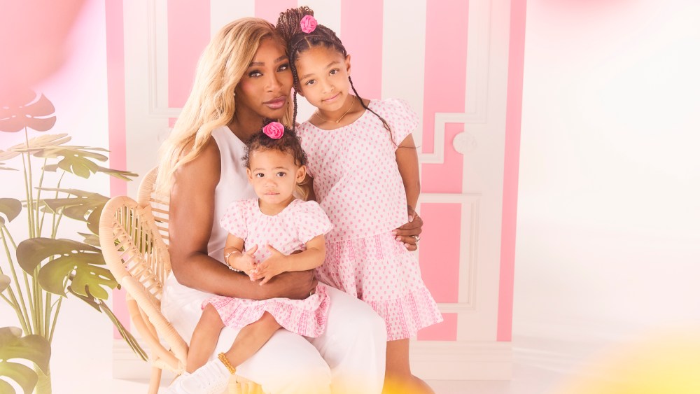 Serena Williams and her daughters, Olympia and Adira in Serena Williams x Janie and Jack campaign.