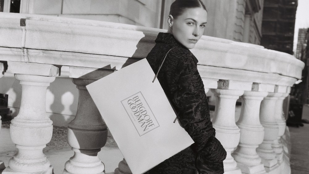 Danish influencer Sophia Roe in a campaign announcing Sophie Bille Brahe's Pop up with Bergdorf Goodman.