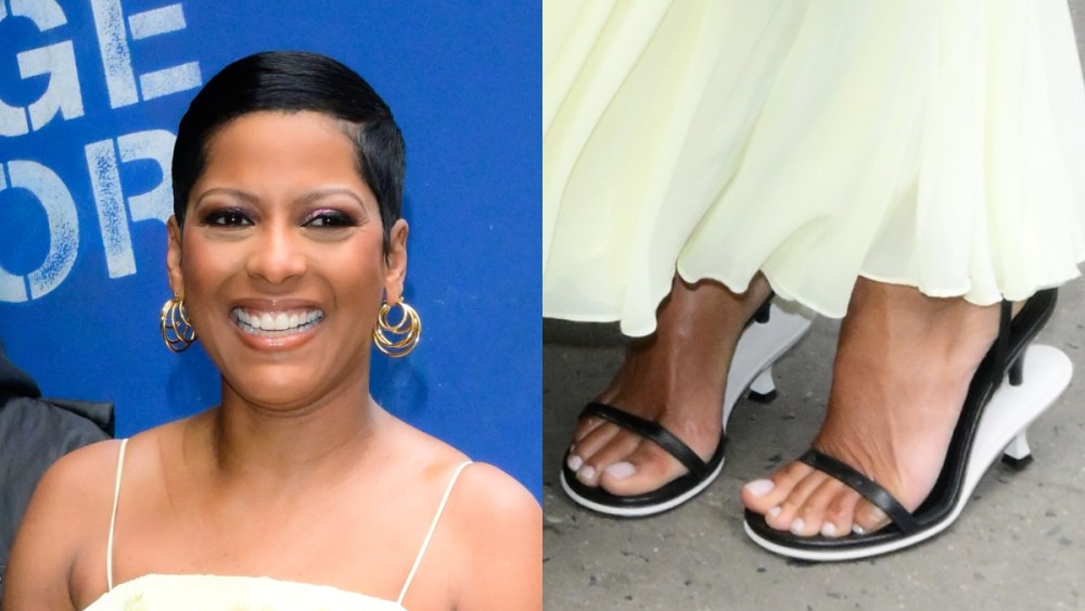 Tamron Hall is seen outside "Good Morning America" on March 26, 2025 in New York City.
