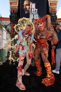 Cosplayers at HBO's "The Last of Us" Season 2 Premiere held at TCL Chinese Theatre on March 24, 2025 in Los Angeles, California.