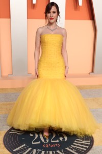 Rachel Brosnahan at the 2025 Vanity Fair Oscar Party Hosted By Radhika Jones held at Wallis Annenberg Center for the Performing Arts on March 02, 2025 in Beverly Hills, California.