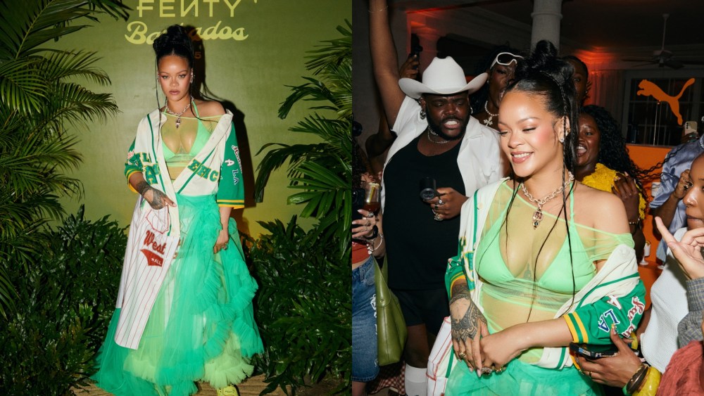 Rihanna at a celebratory Fenty x Puma event in Barbados on March 11, 2025.