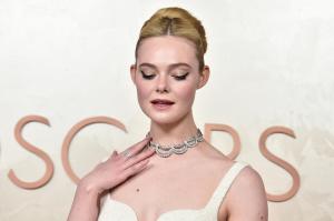 Elle Fanning at the 97th Oscars held at the Dolby Theatre on March 2, 2025 in Hollywood, California.