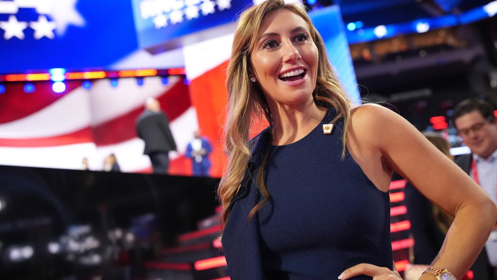 MILWAUKEE, WISCONSIN - JULY 18: Alina Habba, attorney for Donald Trump, during preparations for the fourth day of the Republican National Convention at the Fiserv Forum on July 18, 2024 in Milwaukee, Wisconsin. Delegates, politicians, and the Republican faithful are in Milwaukee for the annual convention, concluding with former President Donald Trump accepting his party's presidential nomination. The RNC takes place from July 15-18..  (Photo by Andrew Harnik/Getty Images)