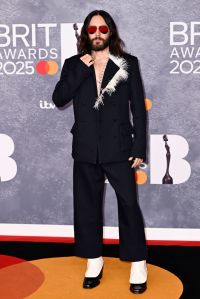 LONDON, ENGLAND - MARCH 01: (EDITORIAL USE ONLY) Jared Leto attends The BRIT Awards 2025 at the InterContinental London - The O2 on March 01, 2025 in London, England. (Photo by Gareth Cattermole/Getty Images)