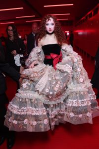 PARIS, FRANCE - MARCH 09: Chappell Roan attends Valentino "Le meta-theatre des intimites" show as part of Paris Fashion Week on March 09, 2025 in Paris, France. (Photo by Victor Boyko/Getty Images for Valentino)