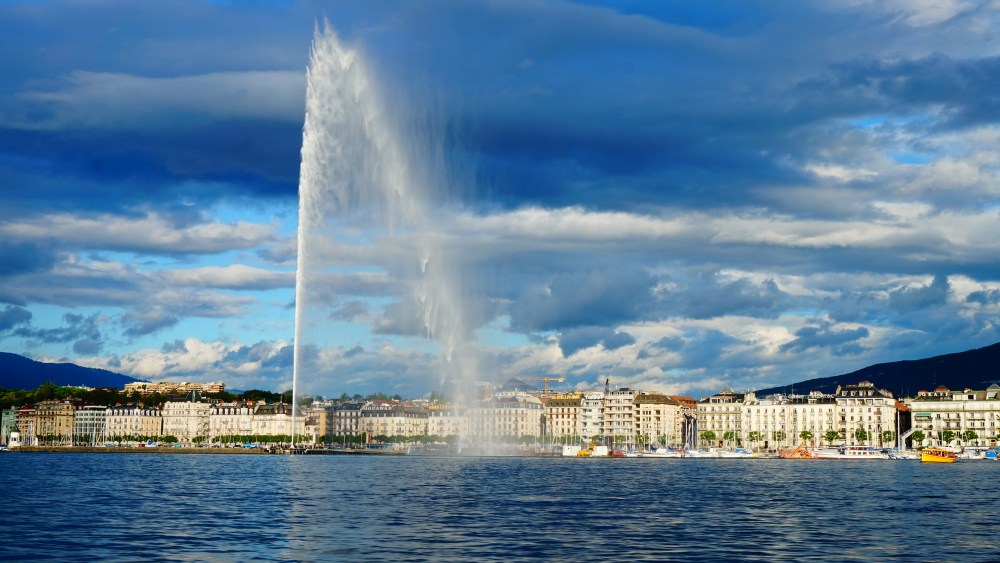 A view of Geneva and its Jet d'Eau GettyImages