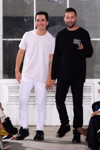Lazaro Hernandez and Jack McCollough on the runway at Proenza Schouler Spring 2019 ready-to-wear show.