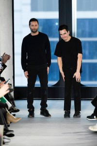 Lazaro Hernandez and Jack McCollough on the runway at Proenza Schouler Fall 2019 ready-to-wear show.