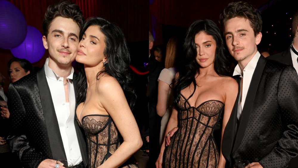 Timothée Chalamet and Kylie Jenner attend the 2025 Vanity Fair Oscar Party on March 2 in Beverly Hills, Ashi Studio, corset dress, lingerie inspiration