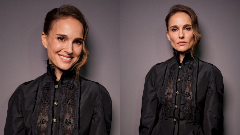 Natalie Portman attends Dior's fall 2025 fashion show on March 4 in Paris, little black dress