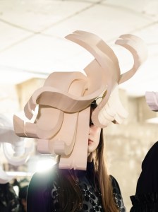 Backstage at Noir Kei Ninomiya Fall 2025 Ready-to-Wear Collection at Paris Fashion Week