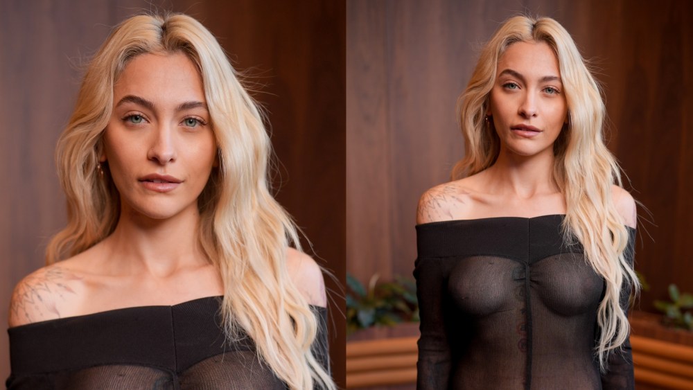 Paris Jackson at the Stella McCartney fall 2025 fashion show on March 5 in Paris, sheer dress, front row