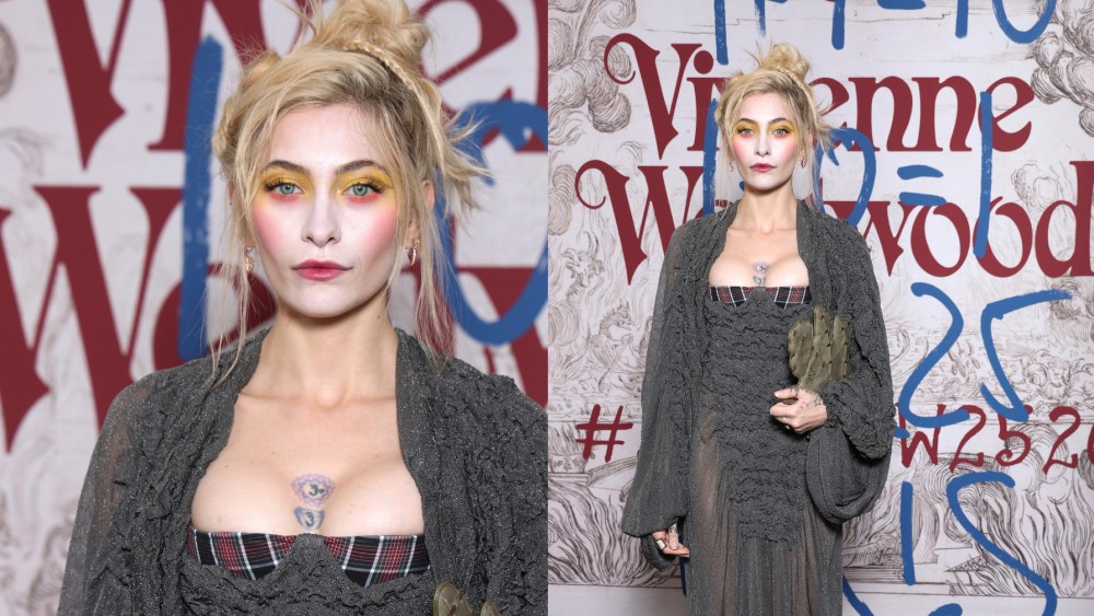 Paris Jackson attends the Vivienne Westwood Womenswear Fall/Winter 2025-2026 show as part of Paris Fashion Week  at Pavillon Cambon on March 08, 2025 in Paris, France.