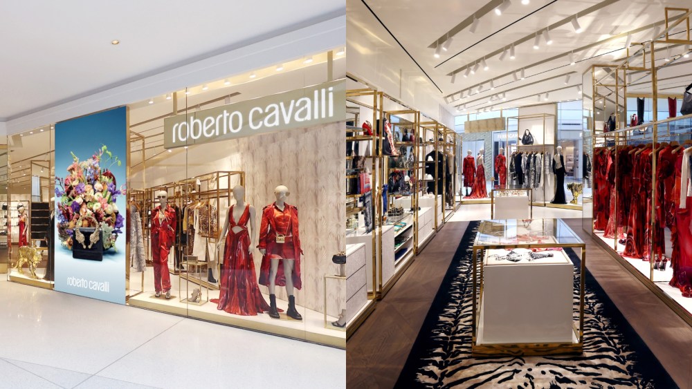 Roberto Cavalli's Beverly Center store in Los Angeles.