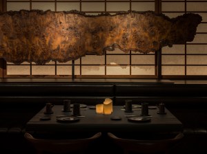 The intimate atmosphere of Sushi Park Paris in the Saint Laurent Rive Droite boutique
