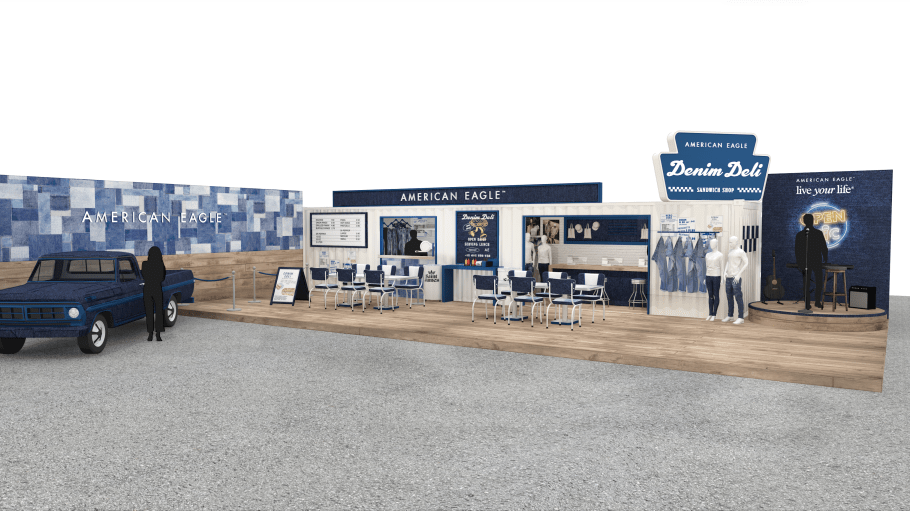 A rendering of American Eagle's Denim Deli in Nashville.