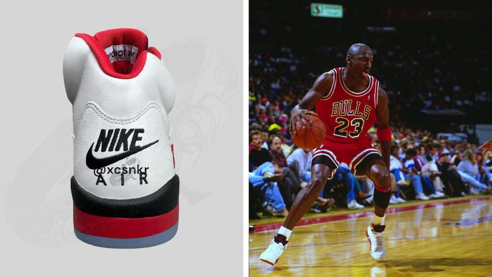 Air Jordan 5 Fire Red Black Tongue