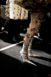 Backstage at Alexander McQueen Fall 2025 Ready-to-Wear Collection at Paris Fashion Week