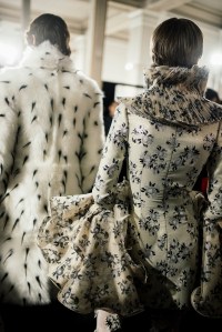 Backstage at Alexander McQueen Fall 2025 Ready-to-Wear Collection at Paris Fashion Week